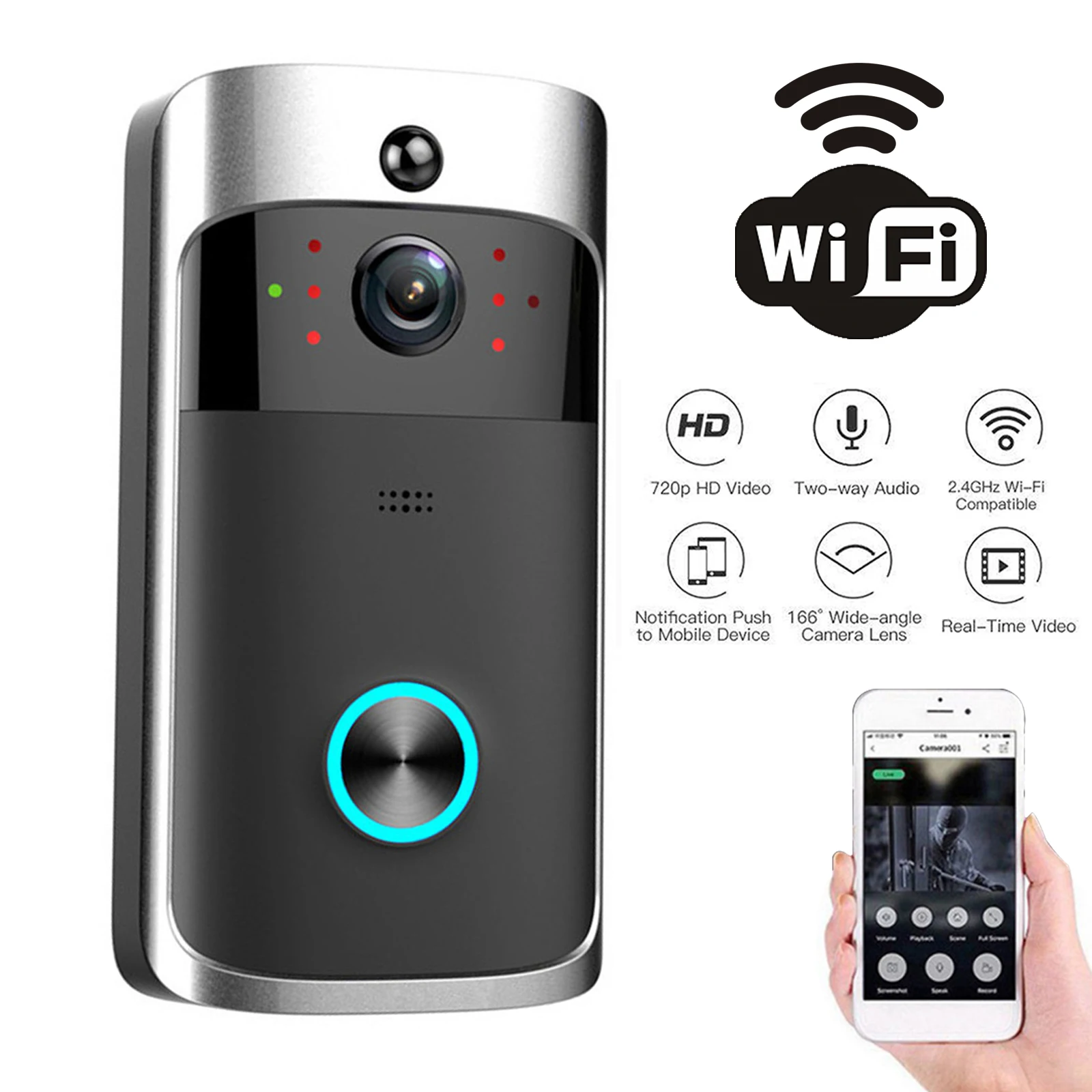 Home Security Diy - 2026 NUOVO V5 Videocitofono Campanello senza