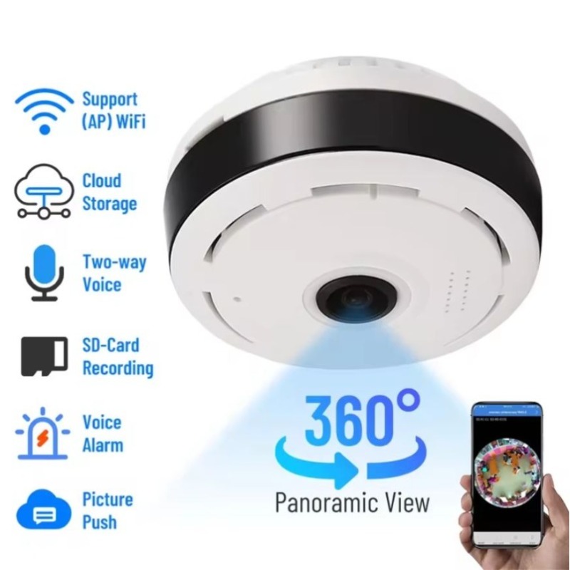 Home Security Wireless - Telecamera panoramica V380 Pro Wifi telecamera
