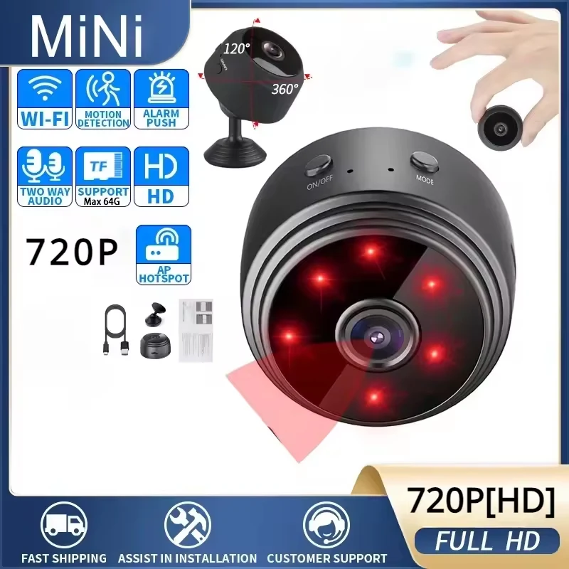 Home Security Diy - Telecamera WiFi wireless A9, mini videoregistratore,
