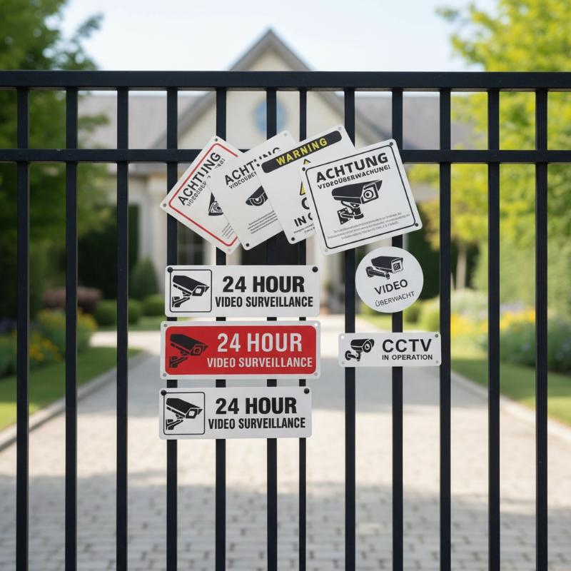 Home Yard Security - Insegna di Videosorveglianza 24 Ore su