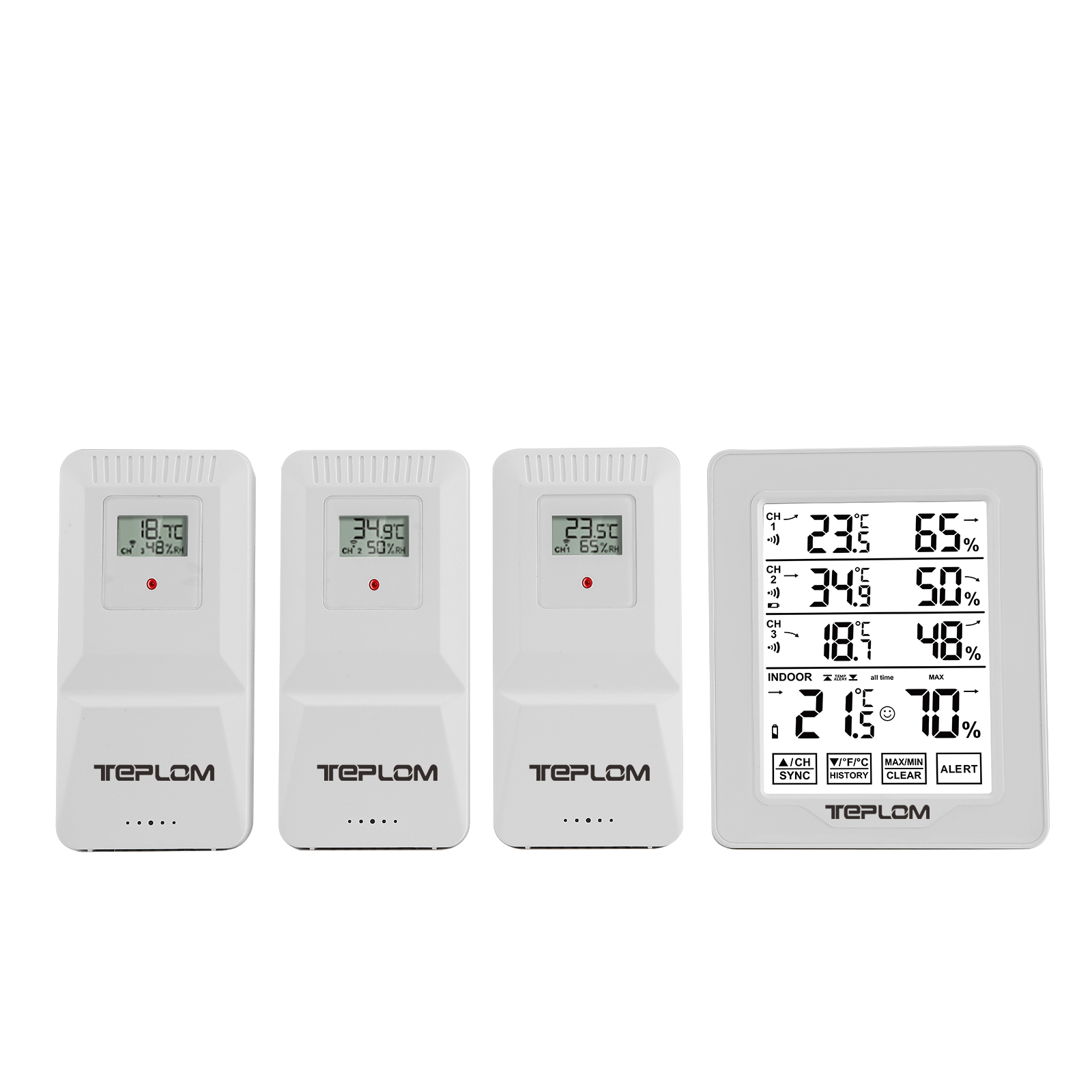 Home Security Wireless - Termometro Igrometro Digitale Wireless 3-in-1 per