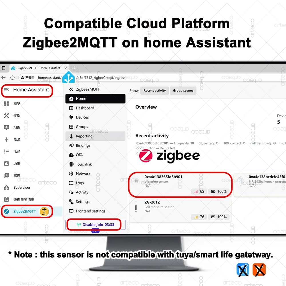 Smart ZigBee 3.0 Sensore di vi - Home Security And Monitoring recensione e prezzo